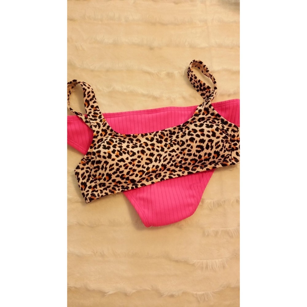 Xhilaration Leopard Print and Pink Bikini